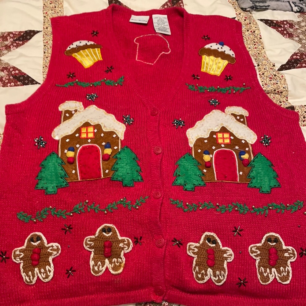 Christmas sweater vest size large